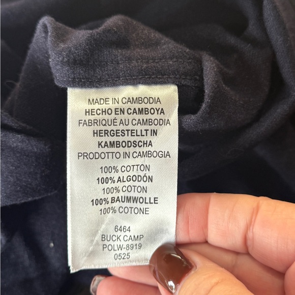 Legendary Whitetails Buck Camp Navy Flannel Shirt NWT L - Picture 8 of 9